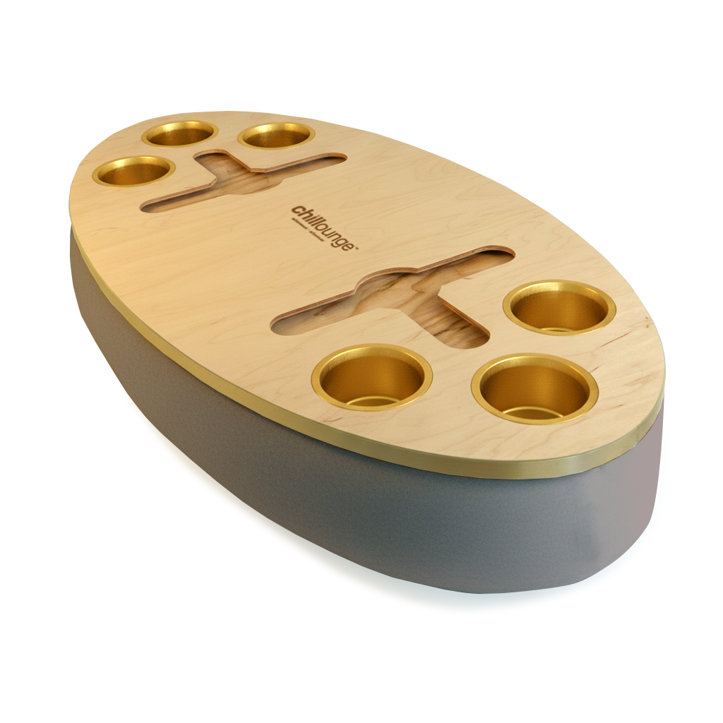 The Bon Vivant in Velvet Brown | Gold Trim