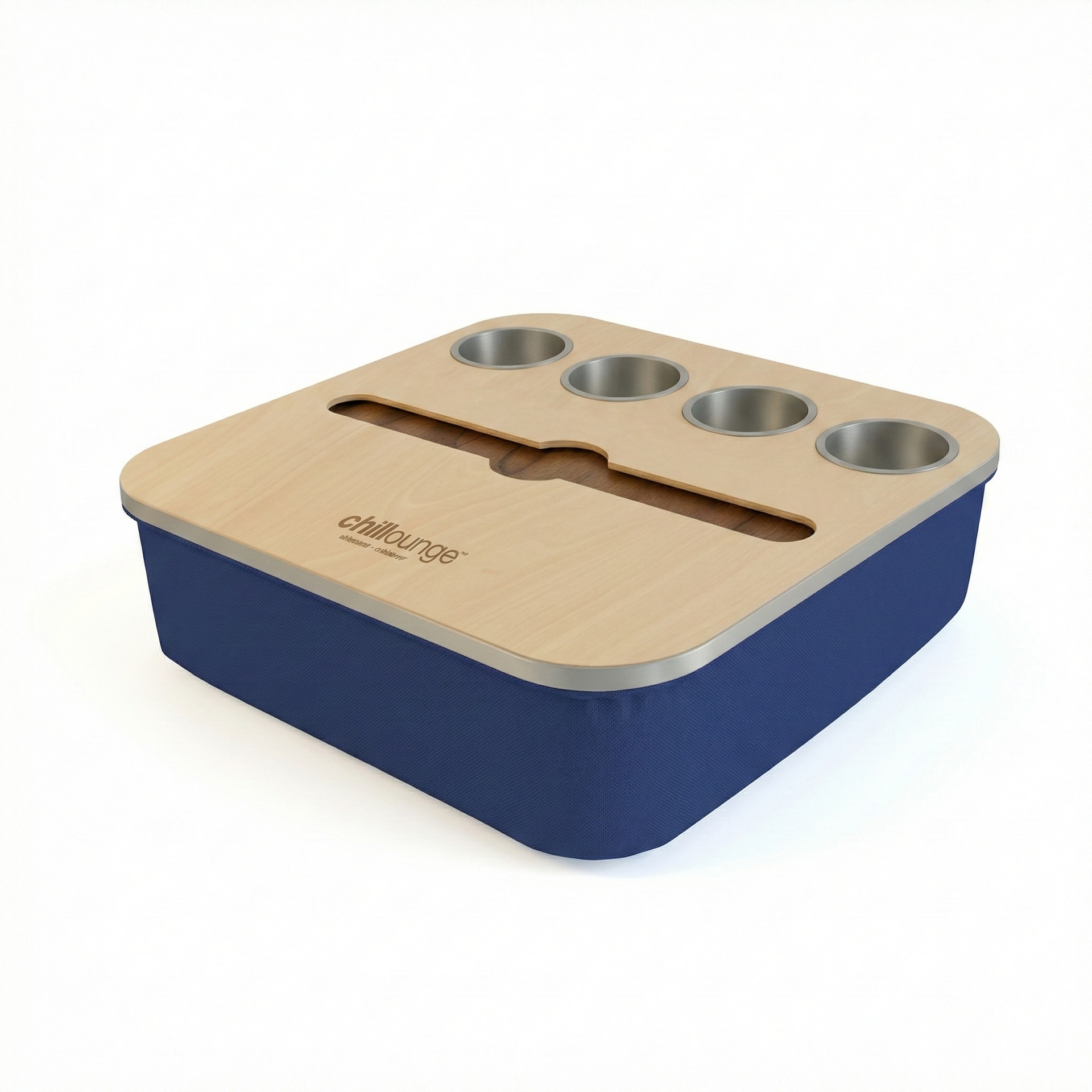 The Duo in Velvet Navy Blue | Silver Trim