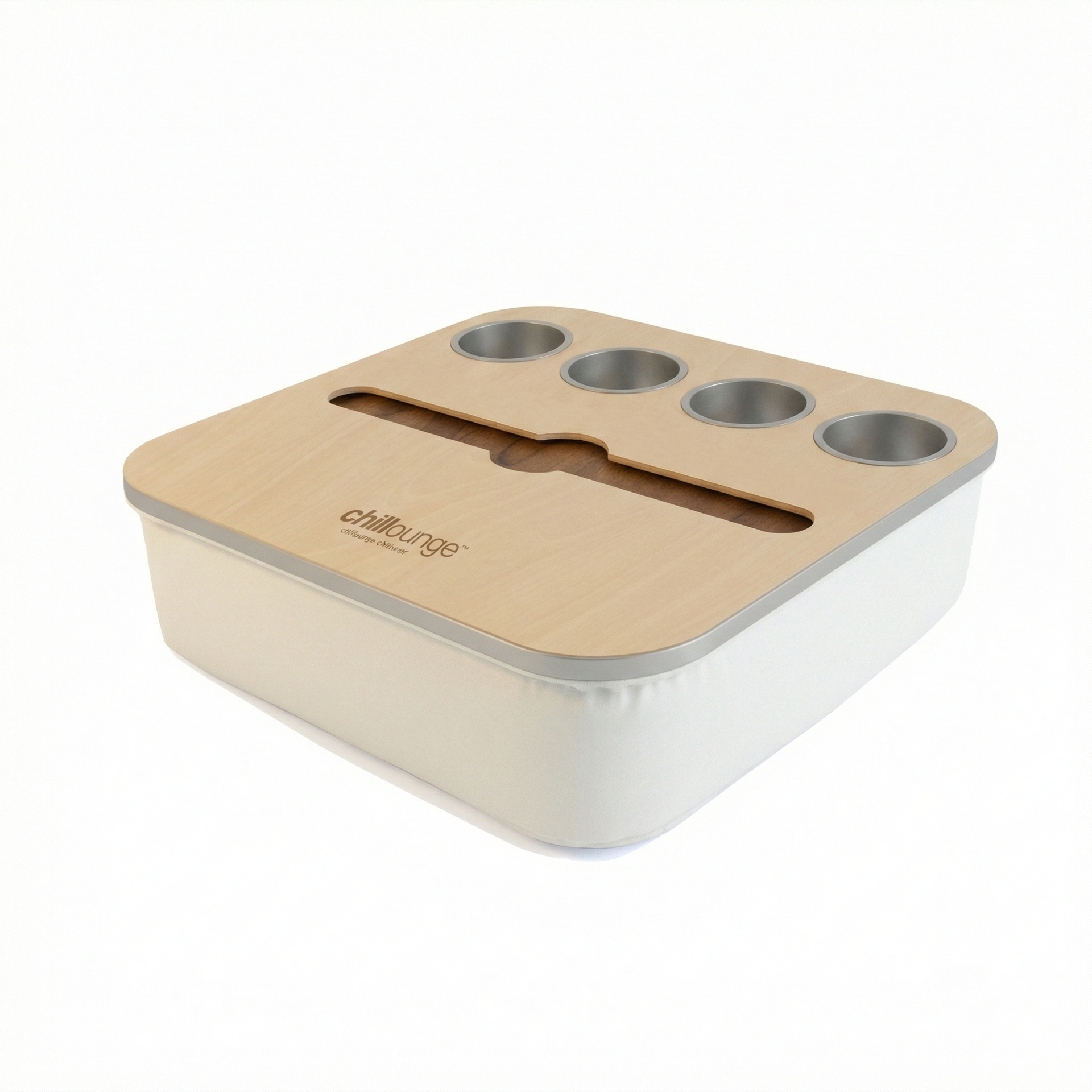 The Duo in Velvet Ivory White | Silver Trim