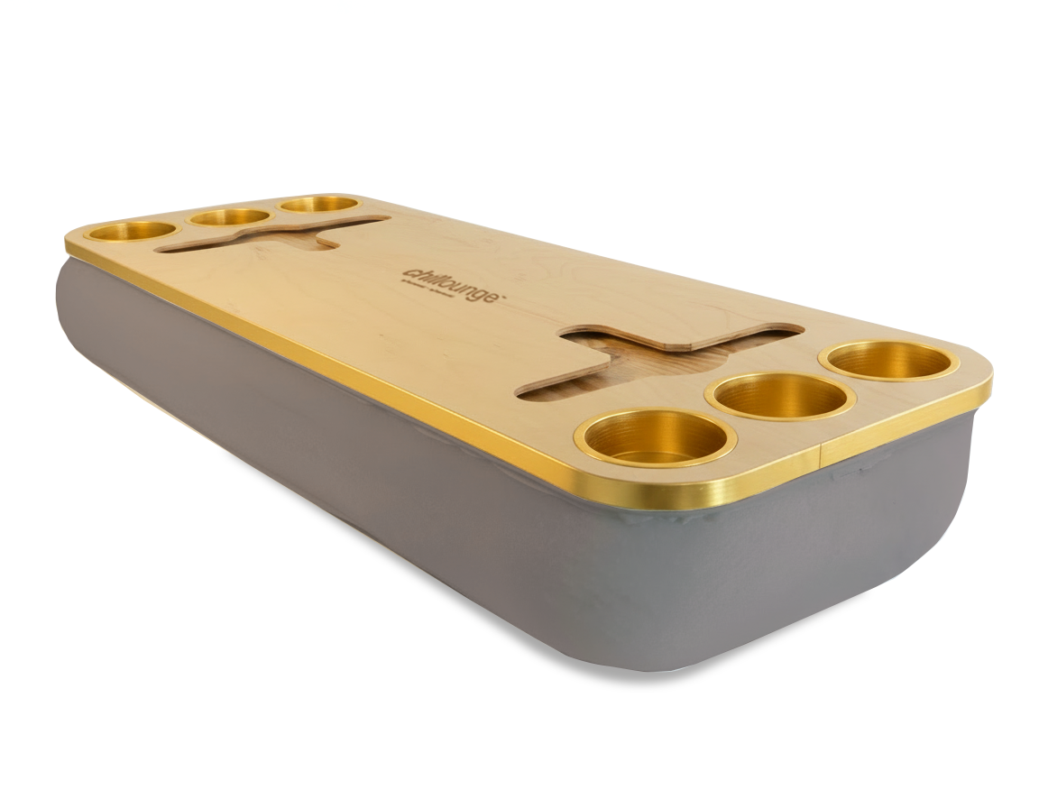 The Socialite in Velvet Brown | Gold Trim