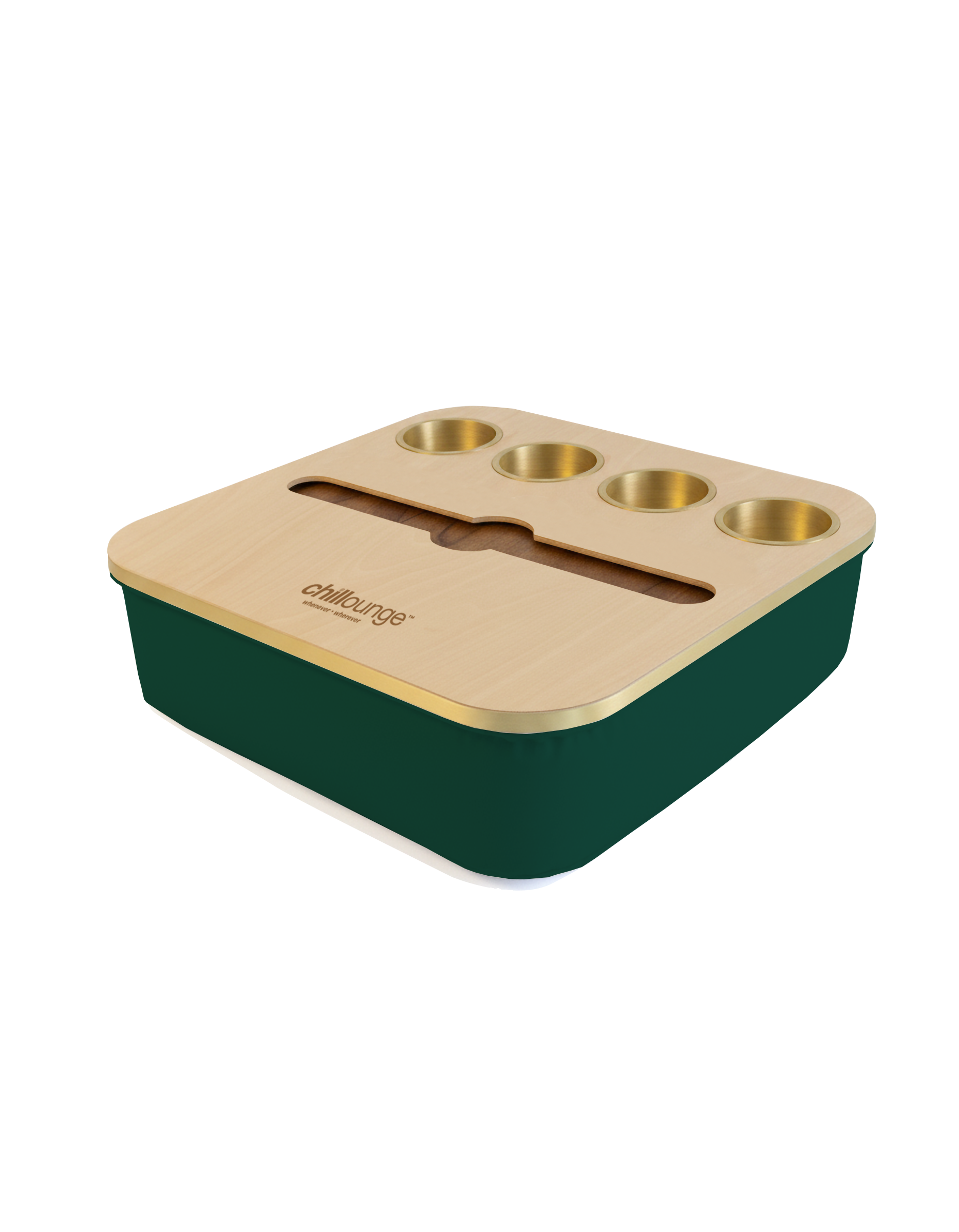 The Duo in Velvet Forest Green | Gold Trim