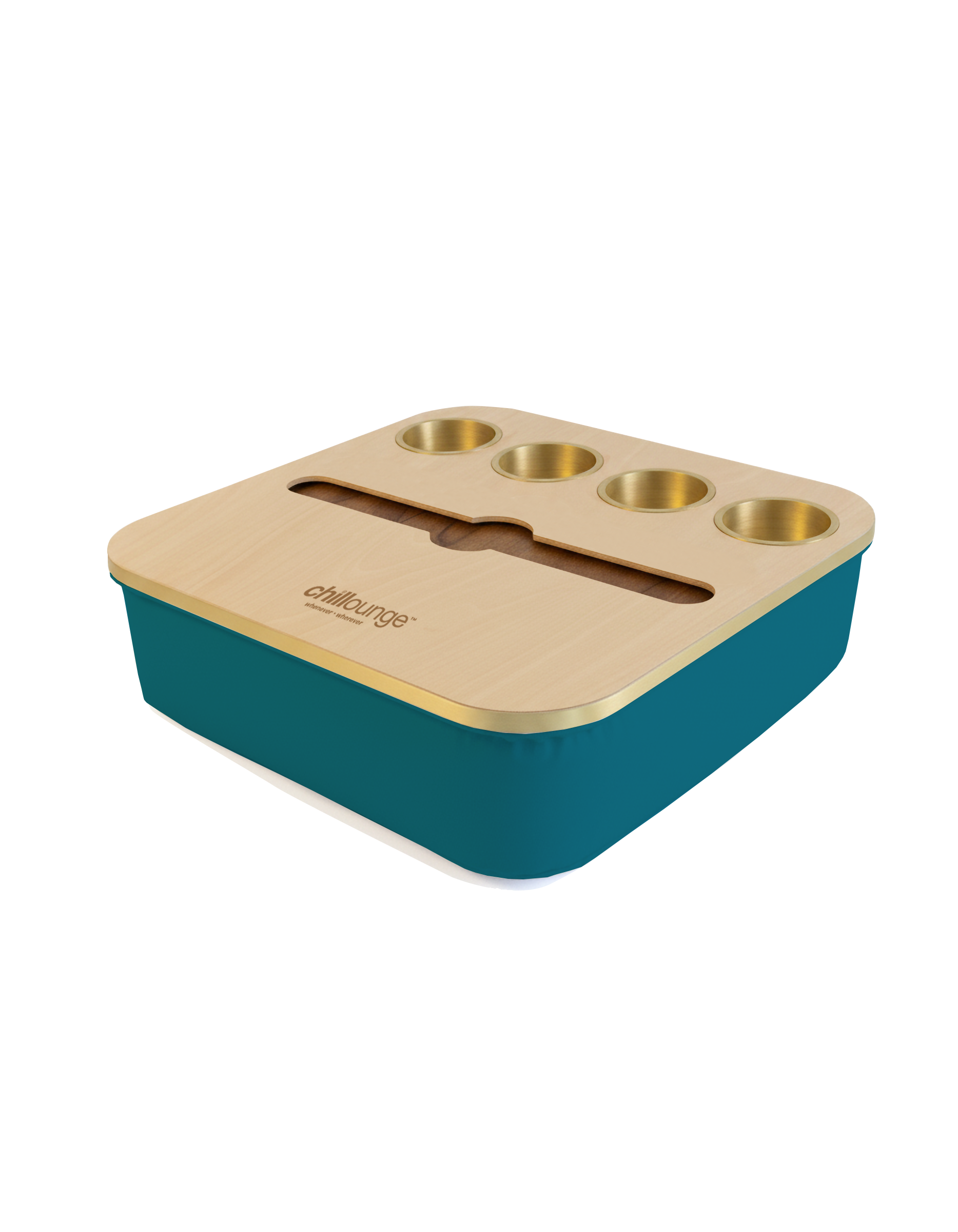 The Duo in Velvet Teal | Gold Trim